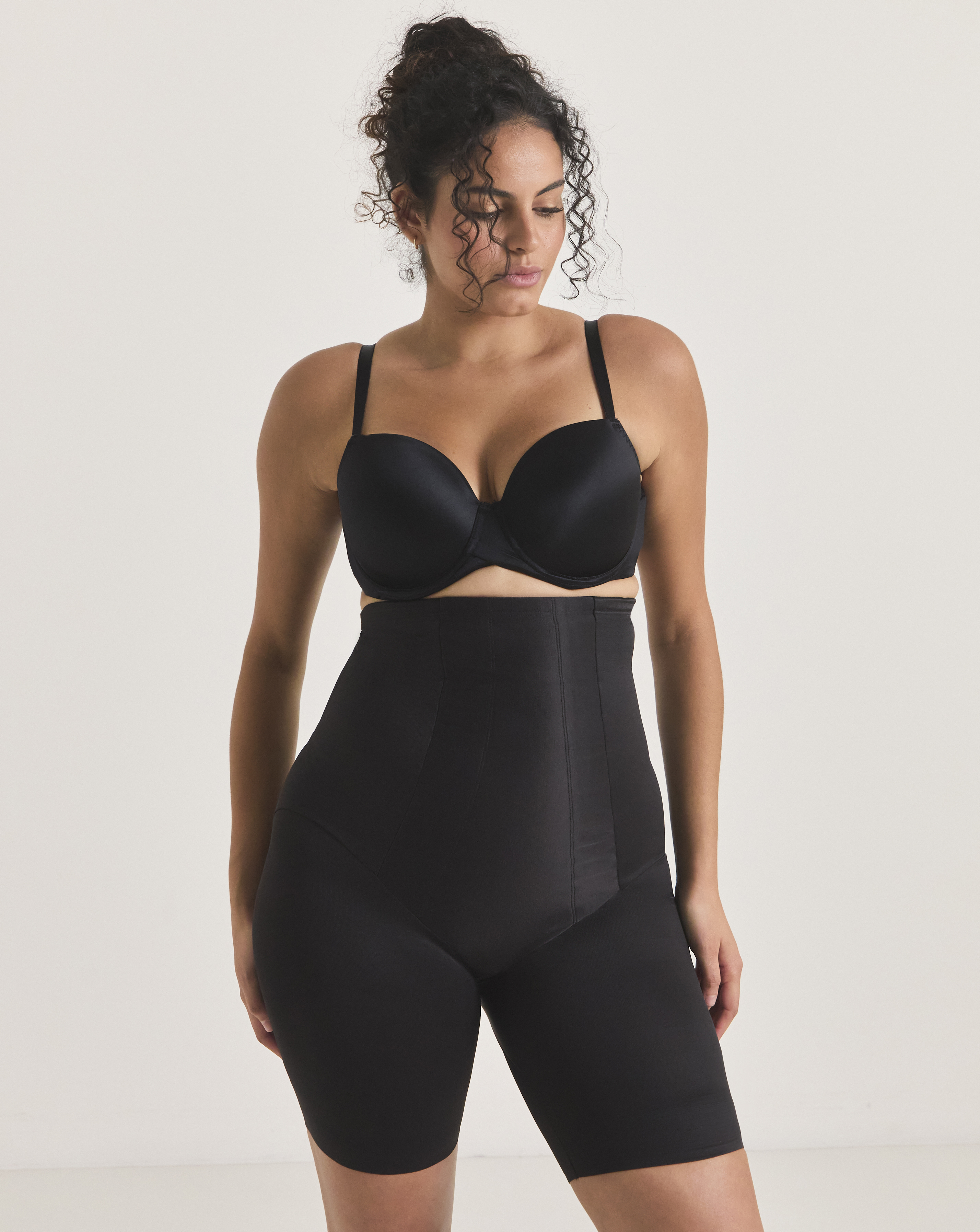 Miraclesuit Women's Black Hi Waist Thigh Slimmer Extra Large
