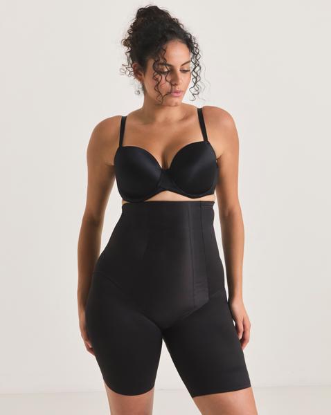 Miraclesuit Hi Waist Thigh Slimmer - Black - Size M - Women's