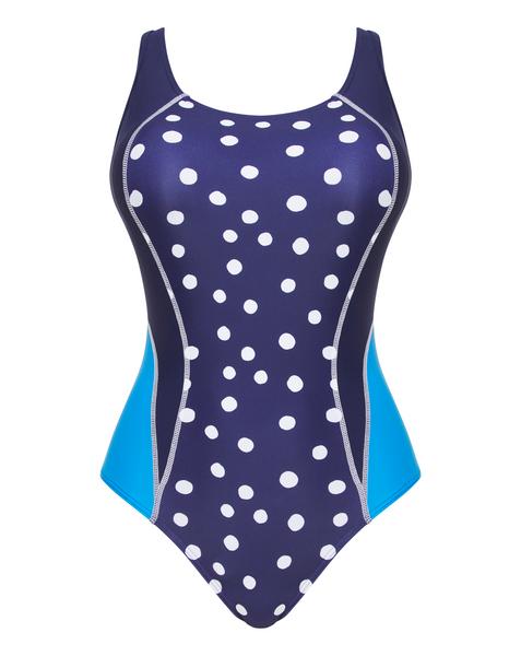 Sports Colourblock Racer Back Swimsuit