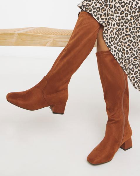 Low Block Heel Knee High Boot EEE Std