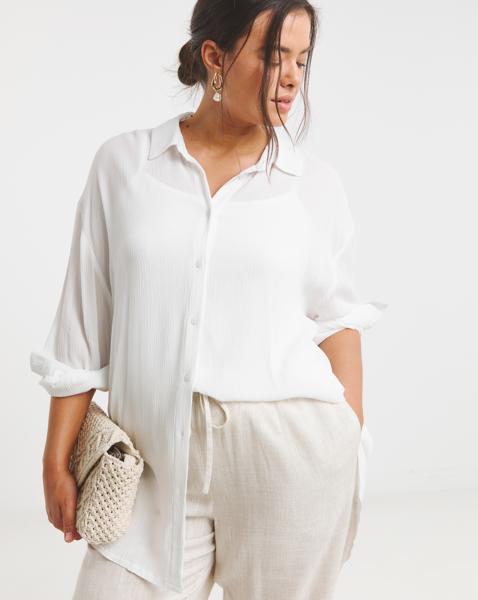 White Crinkle Shirt