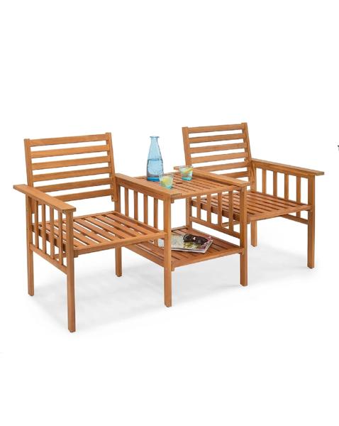 VonHaus CannesWooden Garden Loveseat Bench