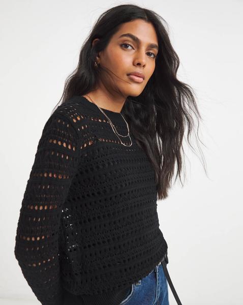 Simply Be Hole Knit Boxy Jumper