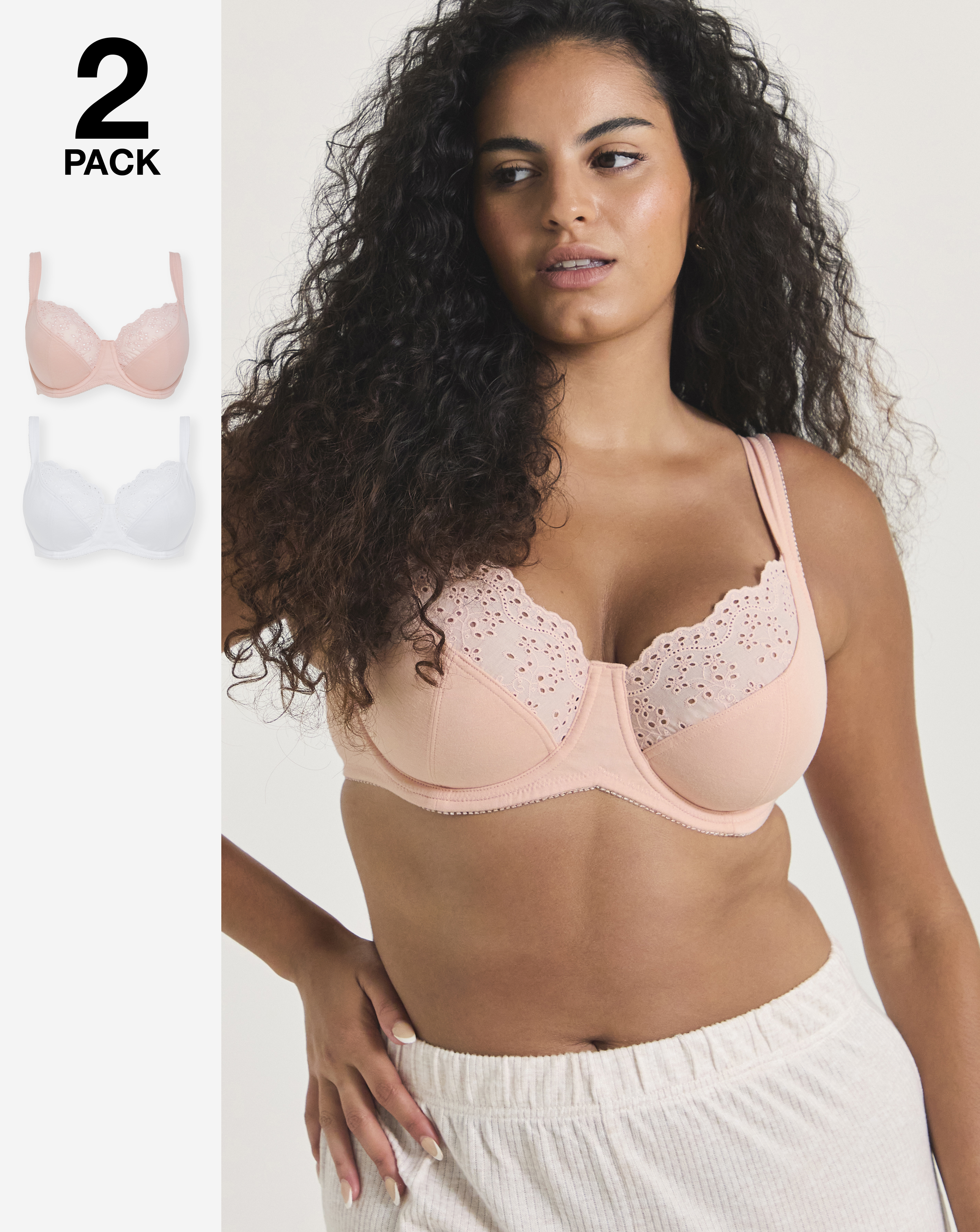 2 Pack New Jane Full Cup Wired Bras