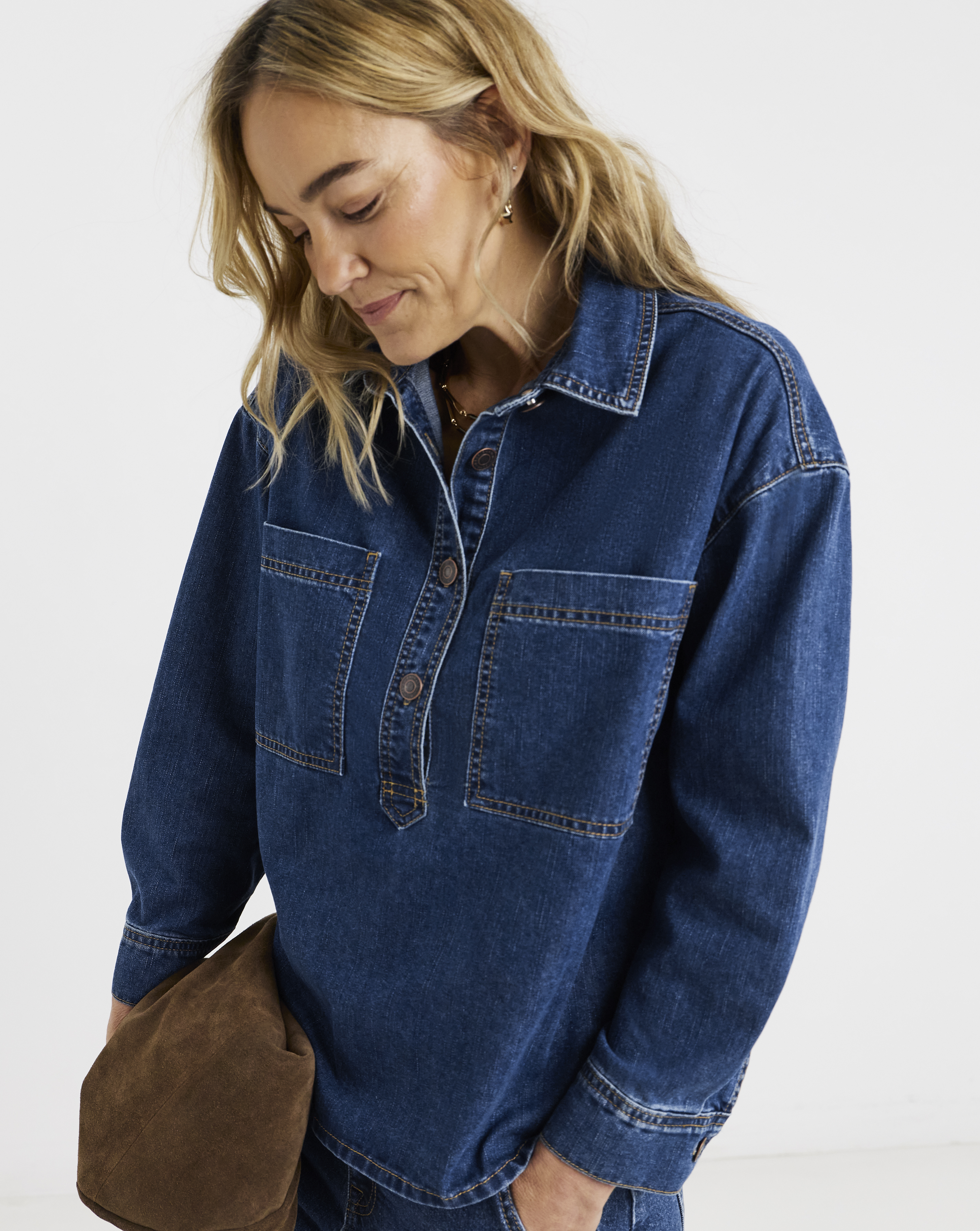 Denim Polo Shirt