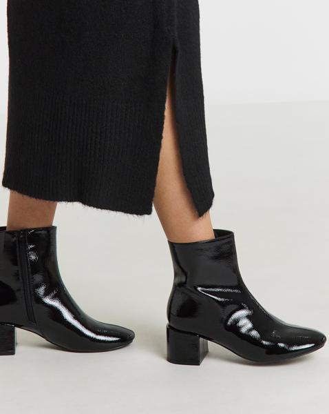Low Block Heel Ankle Boot Extra Wide
