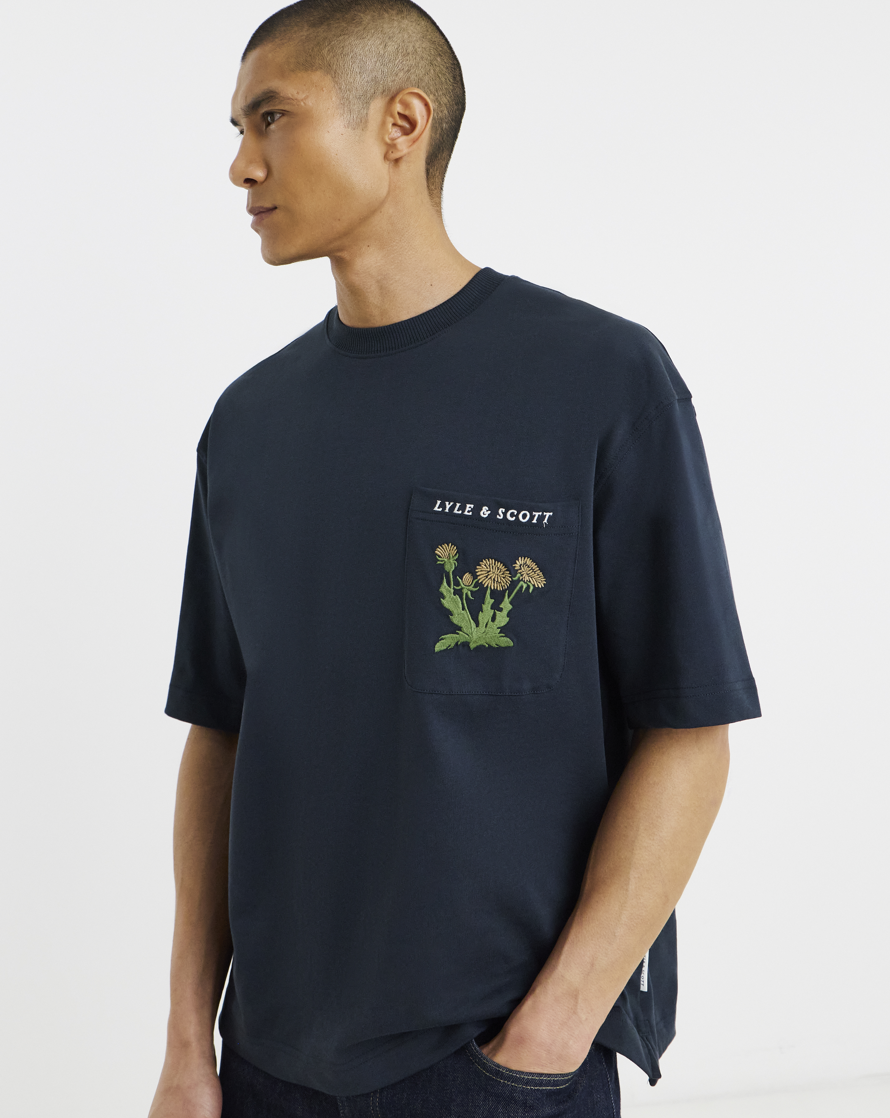 Lyle & Scott Floral Embroidery T-Shirt