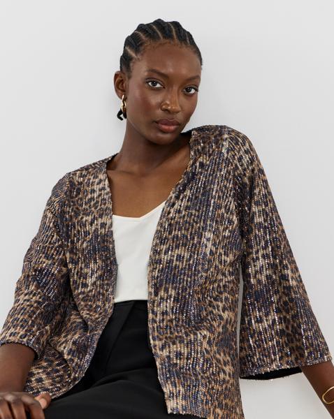 Sequin Short Kimono
