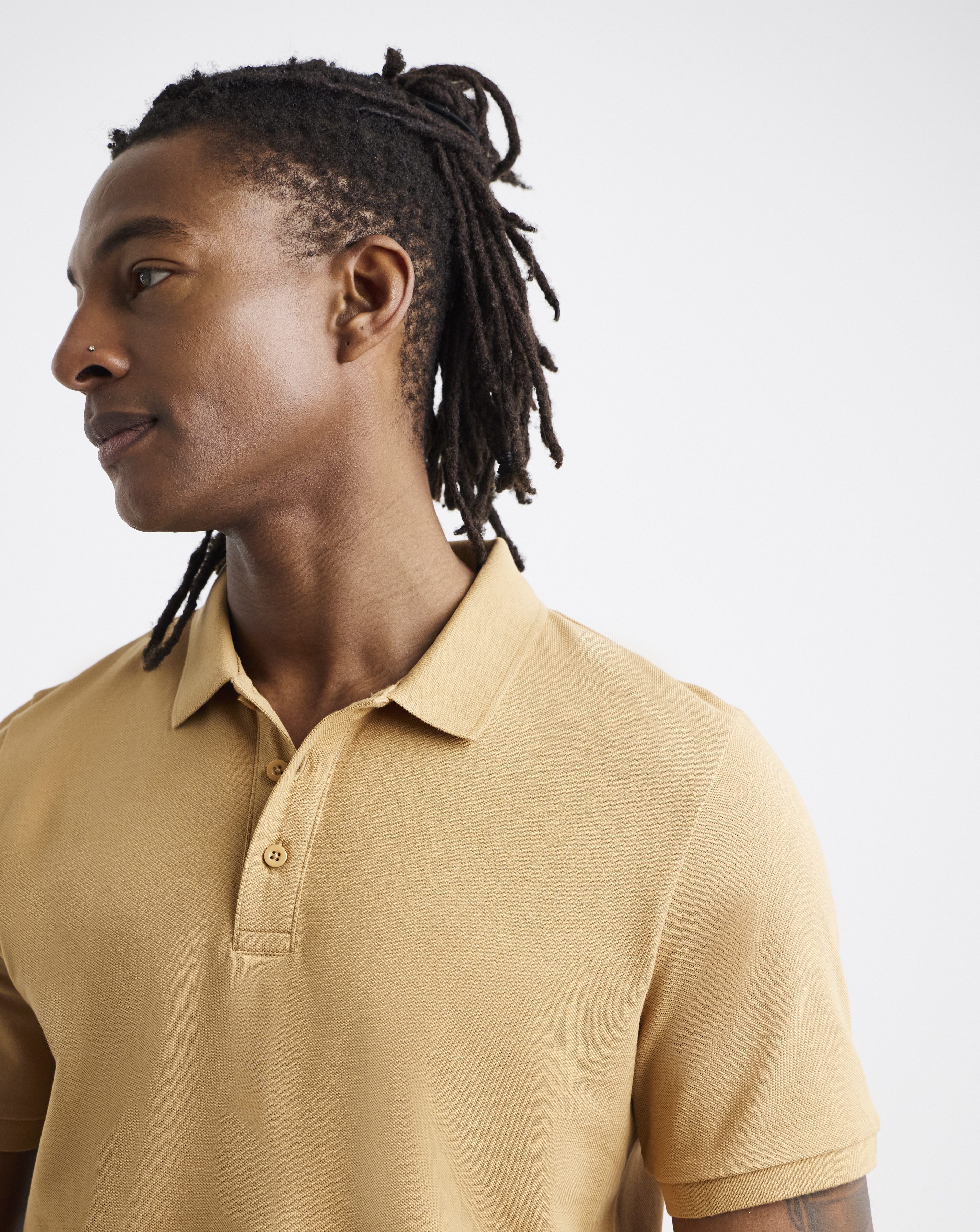 Pique Polo Shirt Long