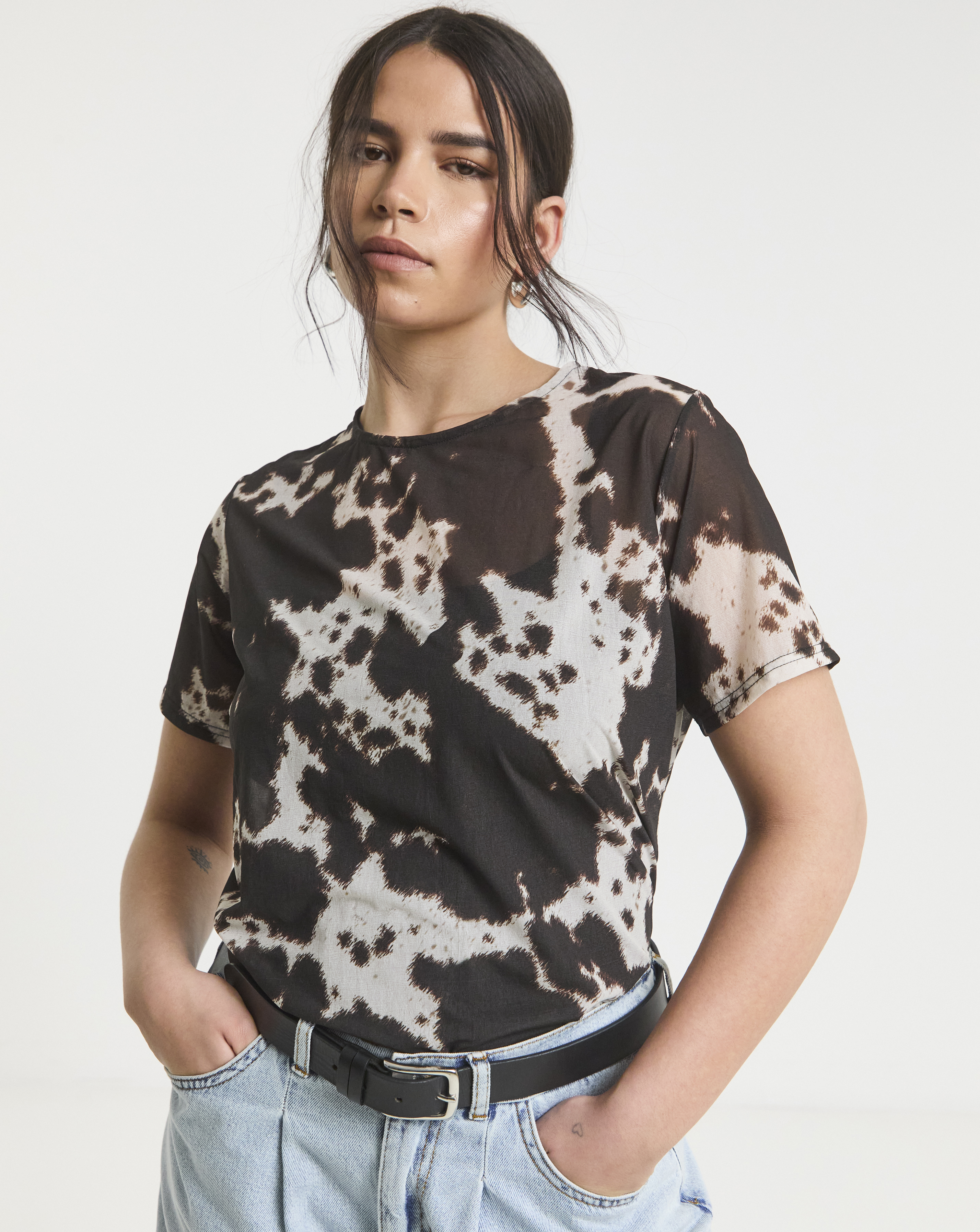 Simply Be Relaxed Fit Mesh T-Shirt