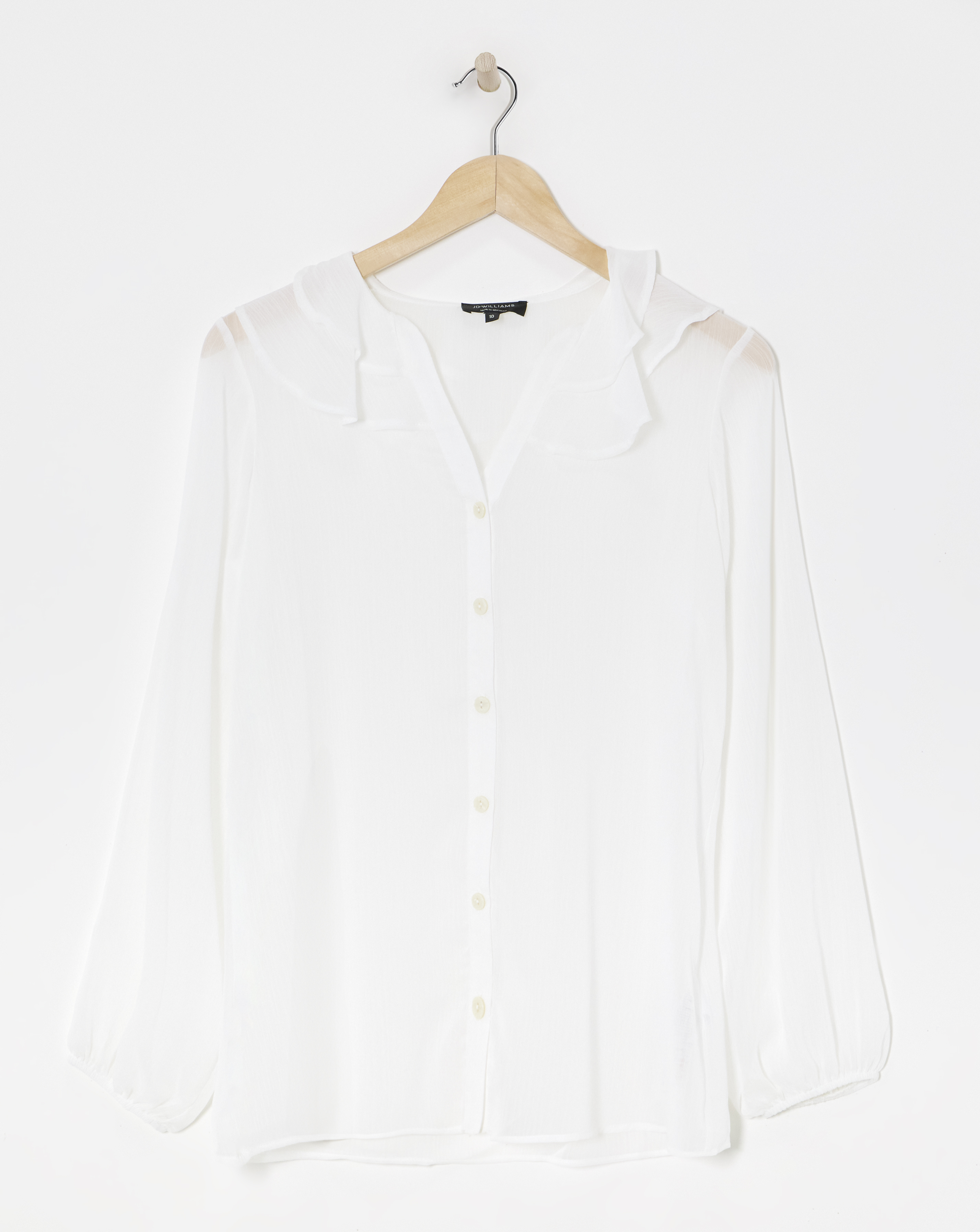 Chiffon Frill Neck Blouse