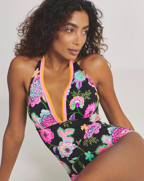 New In - Plunge Halterneck Swimsuit