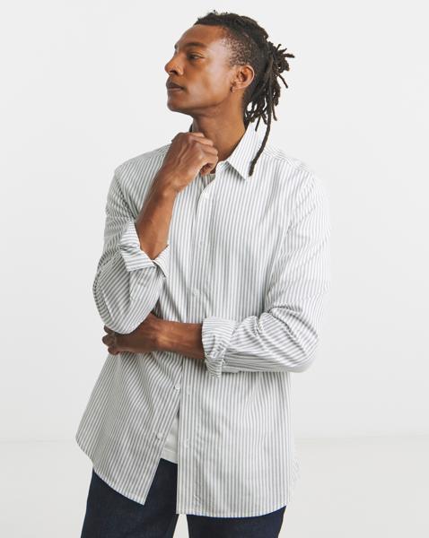 Long Sleeve Poplin Stripe Shirt