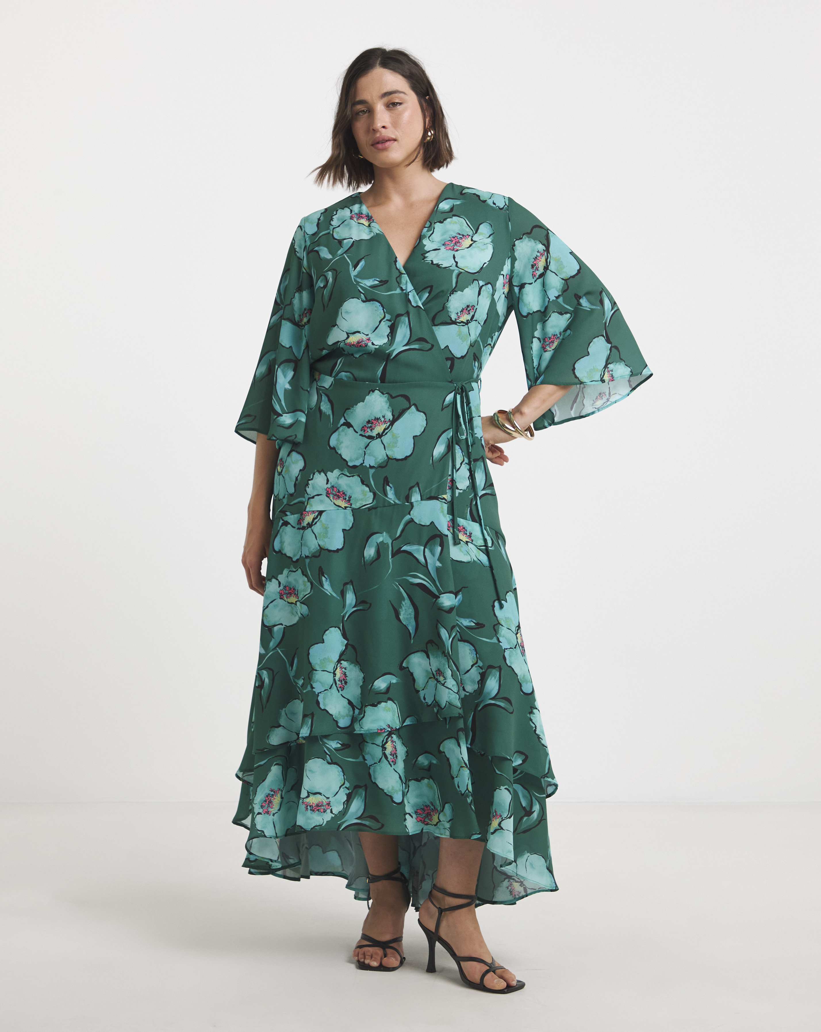 Joanna Hope Printed Wrap Dress