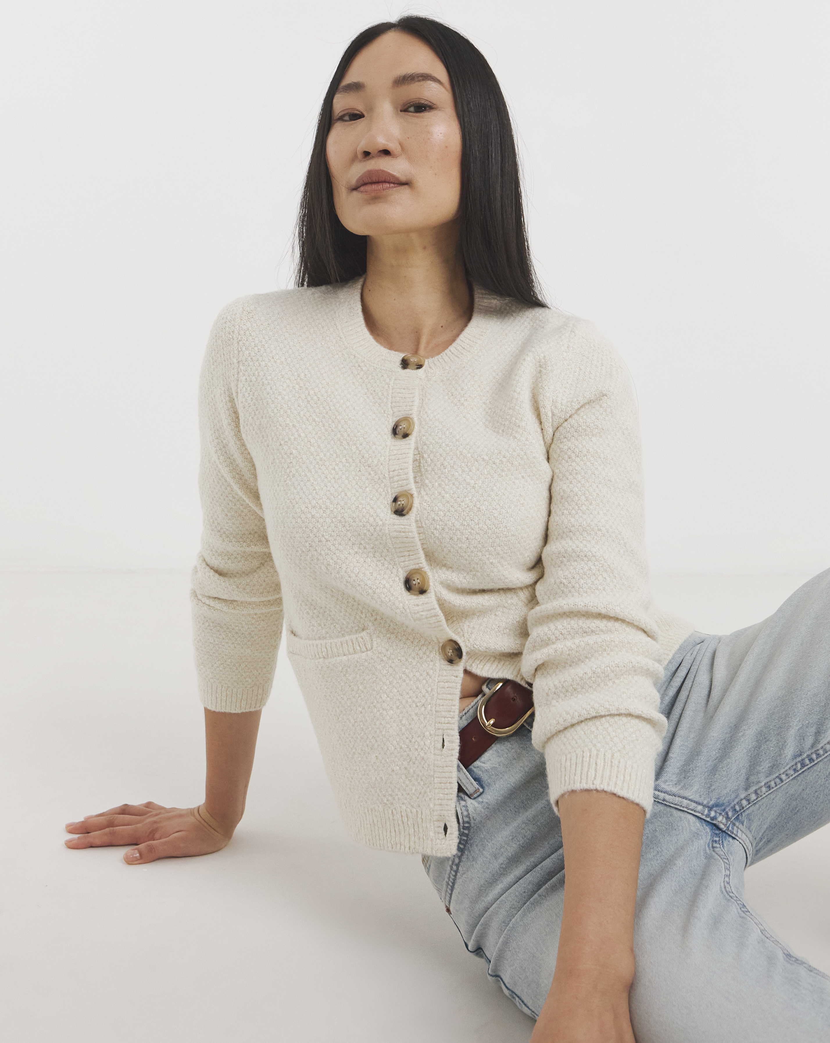 Button Down Heavyweight Cardigan