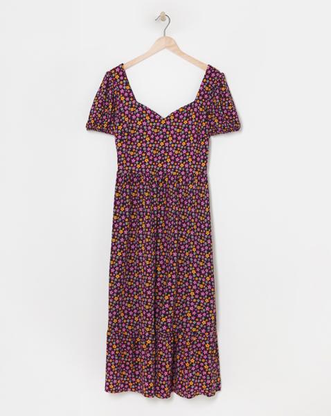 Ditsy Print Supersoft Jersey Maxi Dress
