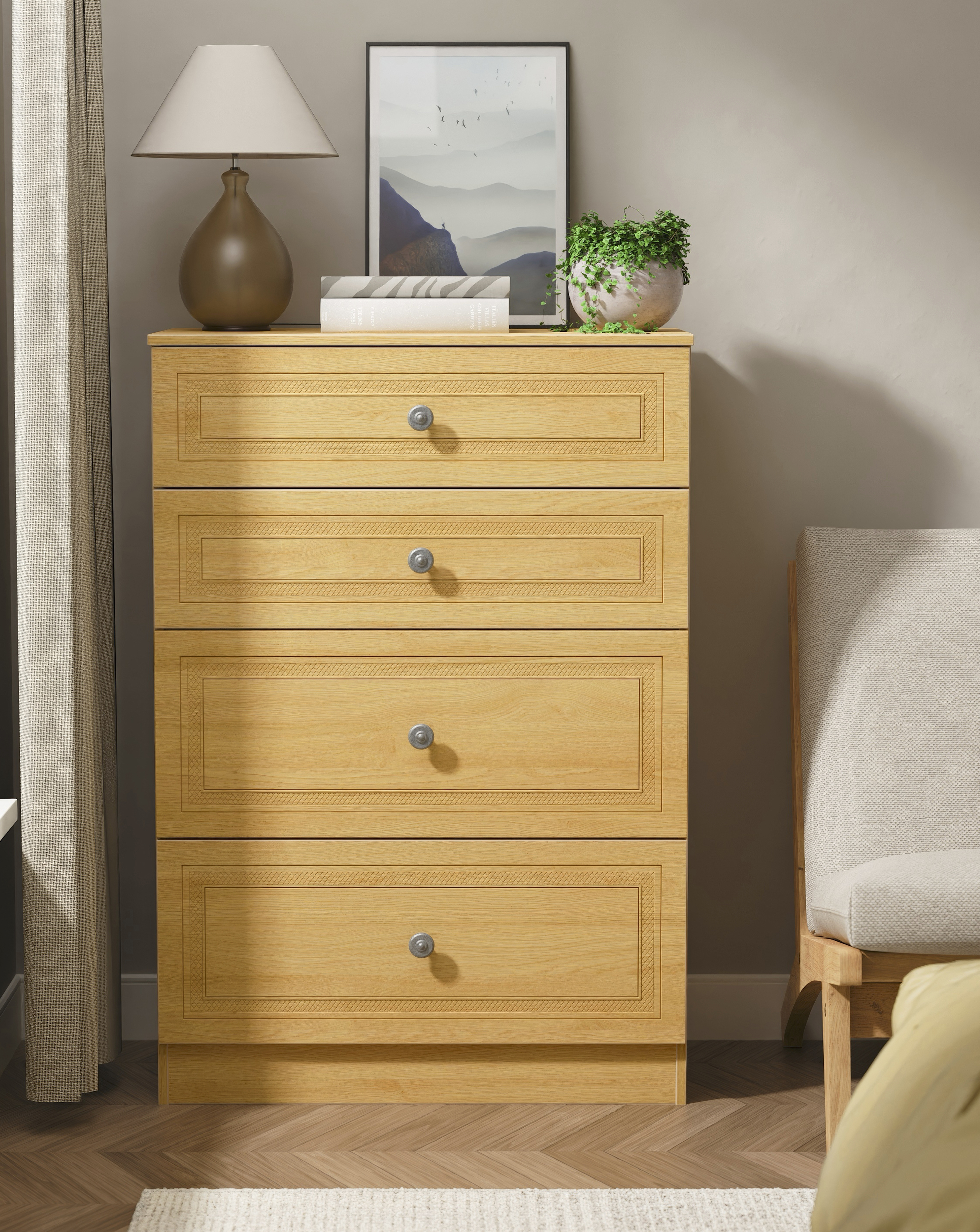 Richmond Ready Assembled 4 Drawer Chest
