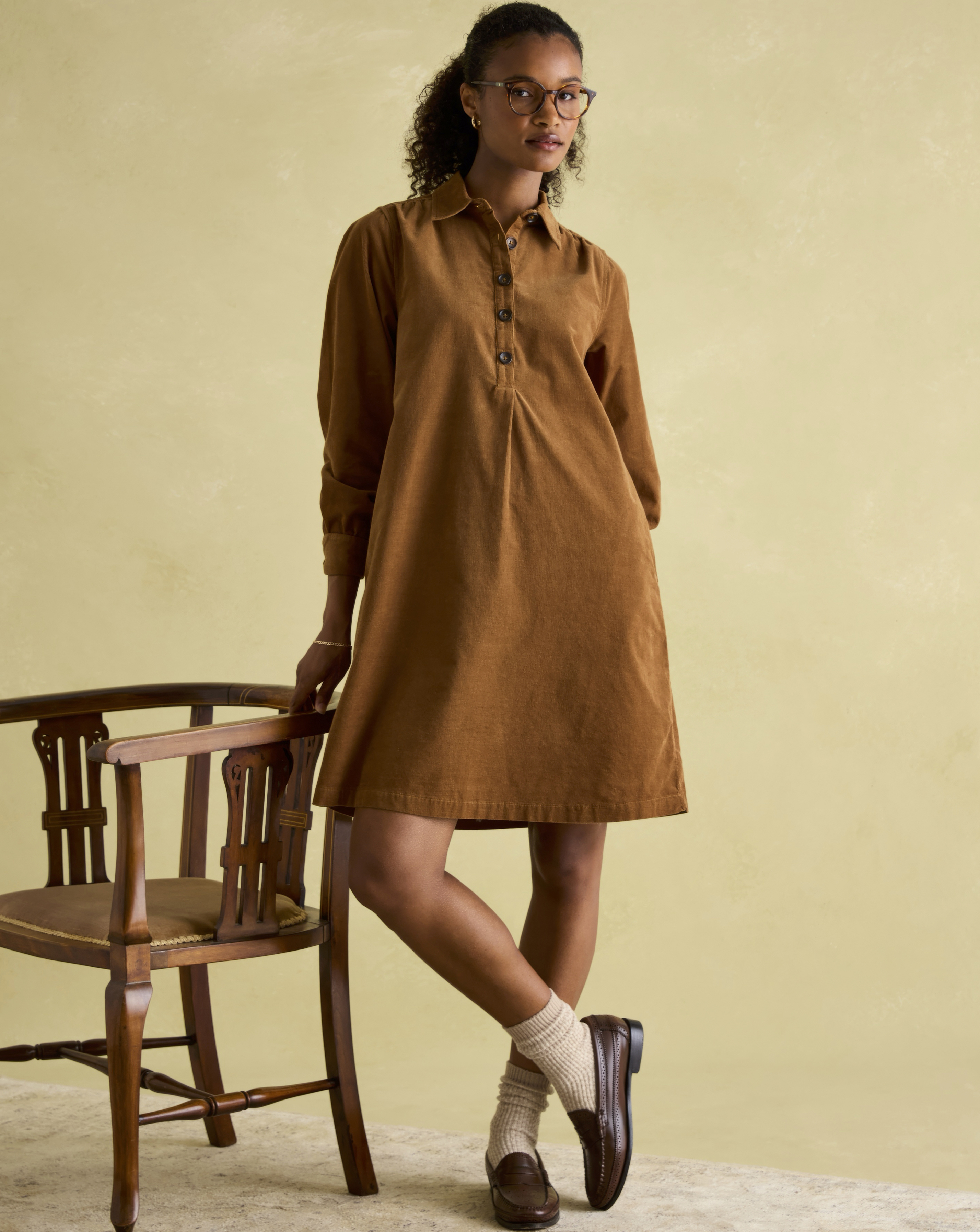 Joules Maple Corduroy Mini Dress