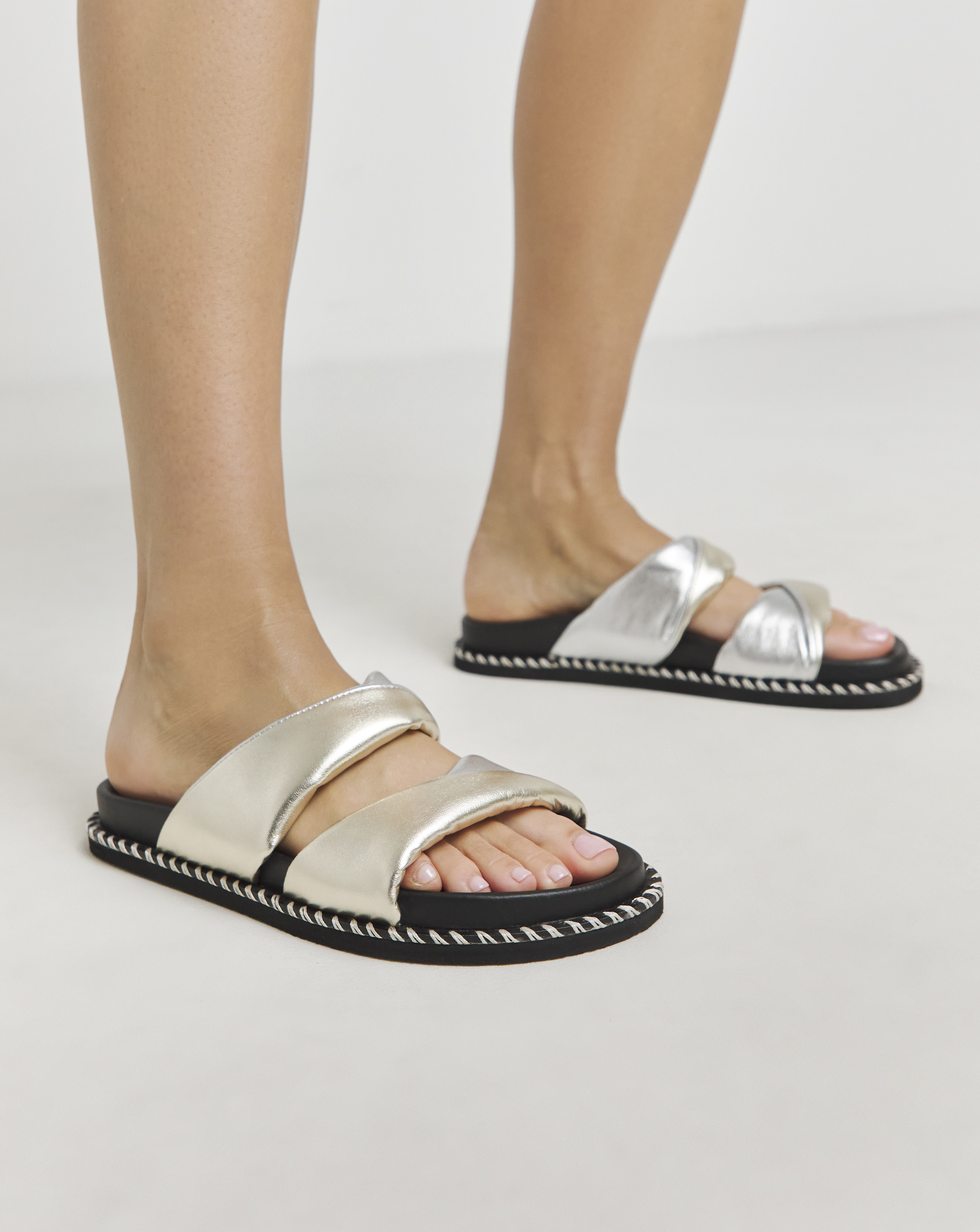 Simply Be Twist Leather Sandal ExWide