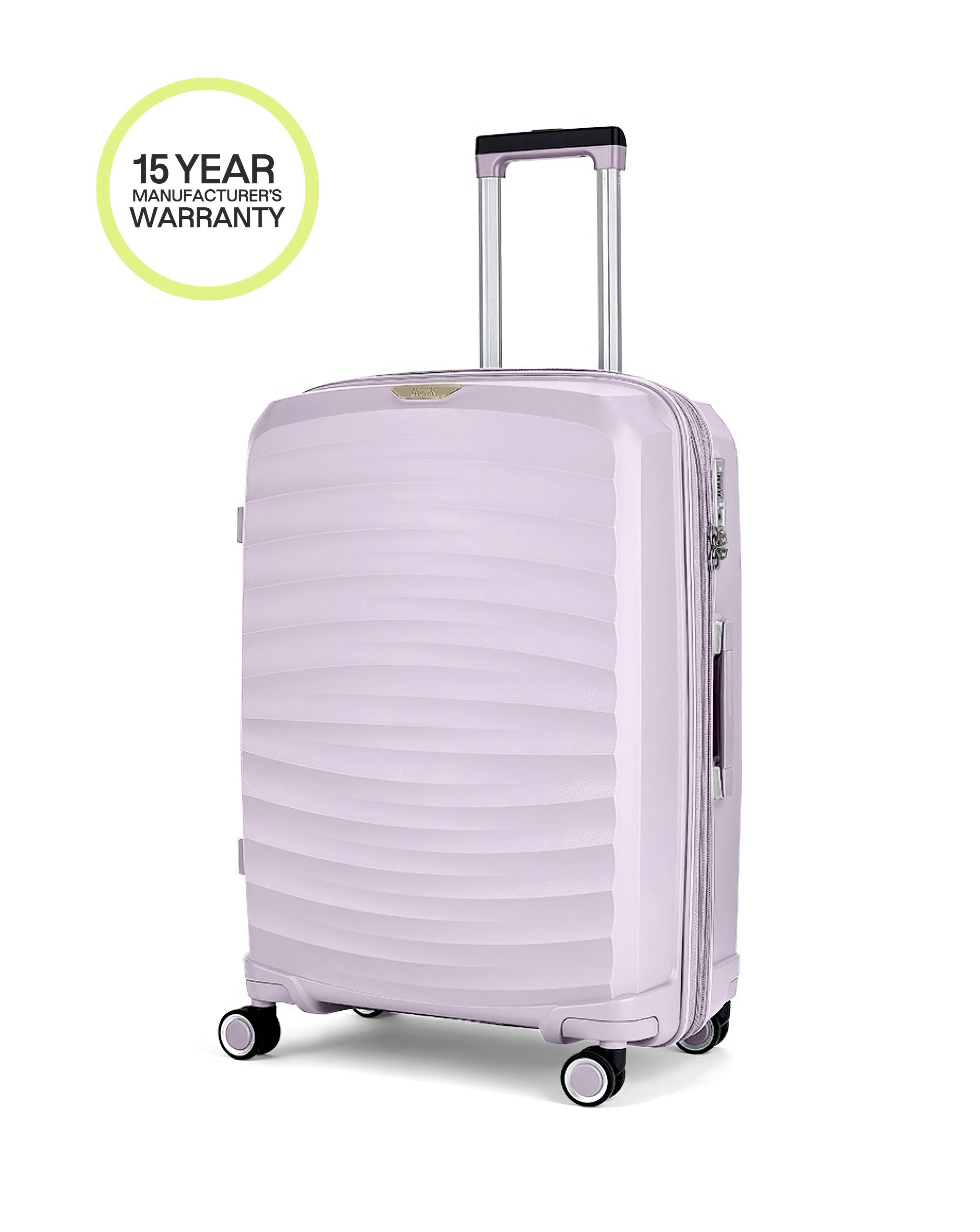 Rock Sunwave Medium Suitcase - Lilac - Polypropylene - Expandable - 15 Year Warranty