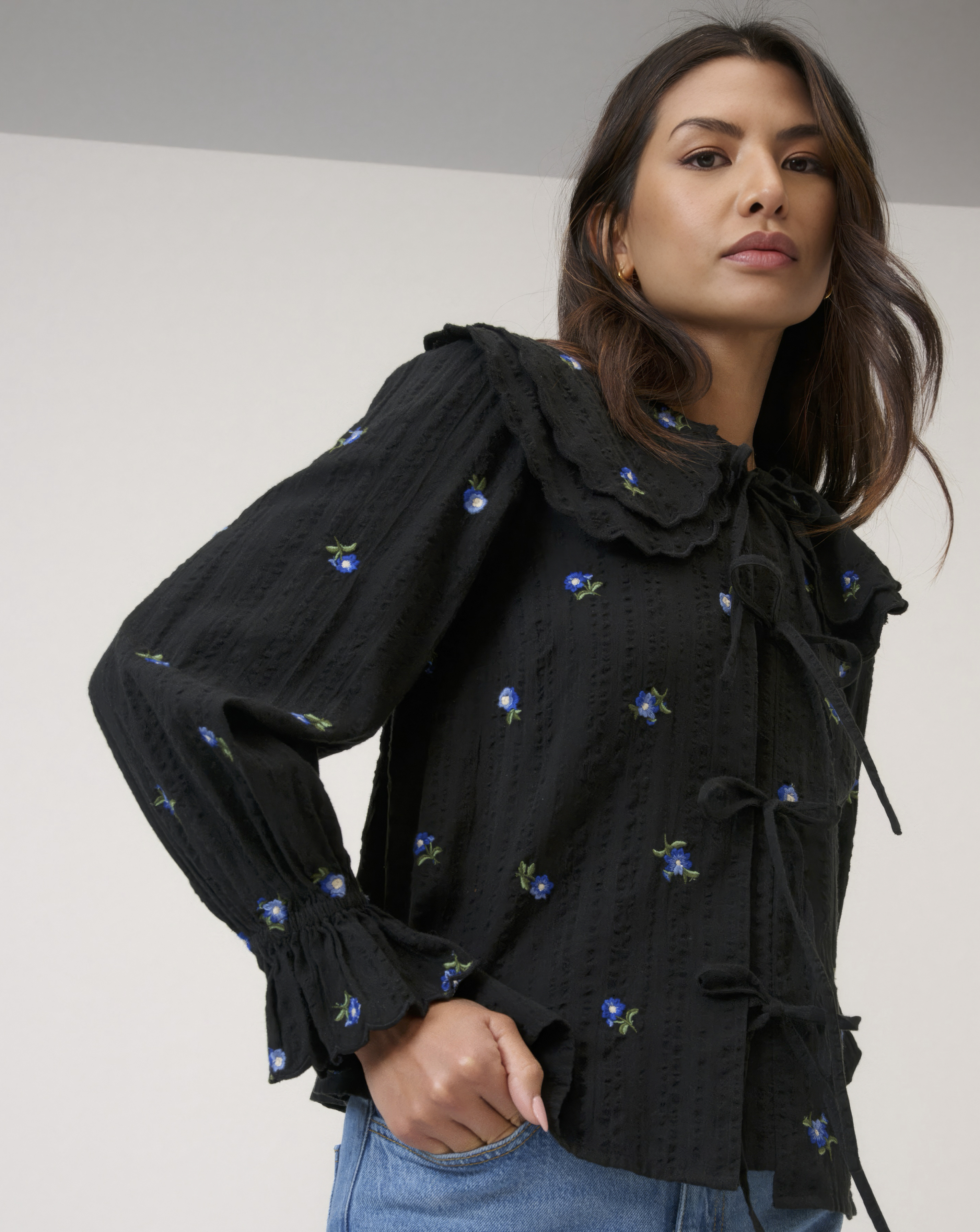 NC Jolie Seersucker Blouse