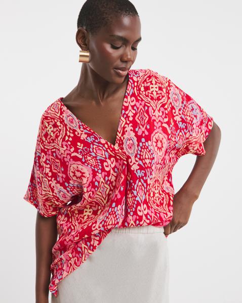 Textured Crinkle Tunic Top