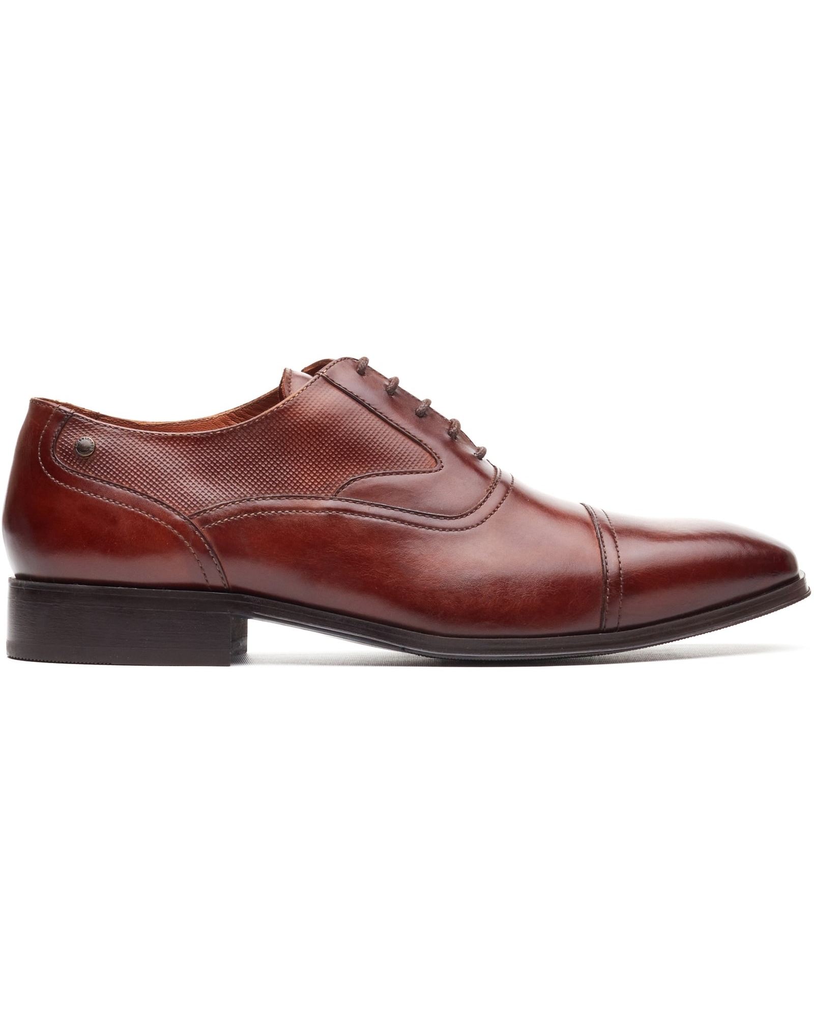 Base London Men's Oxford Shoe - Leather - Burnt Tan - Size 6