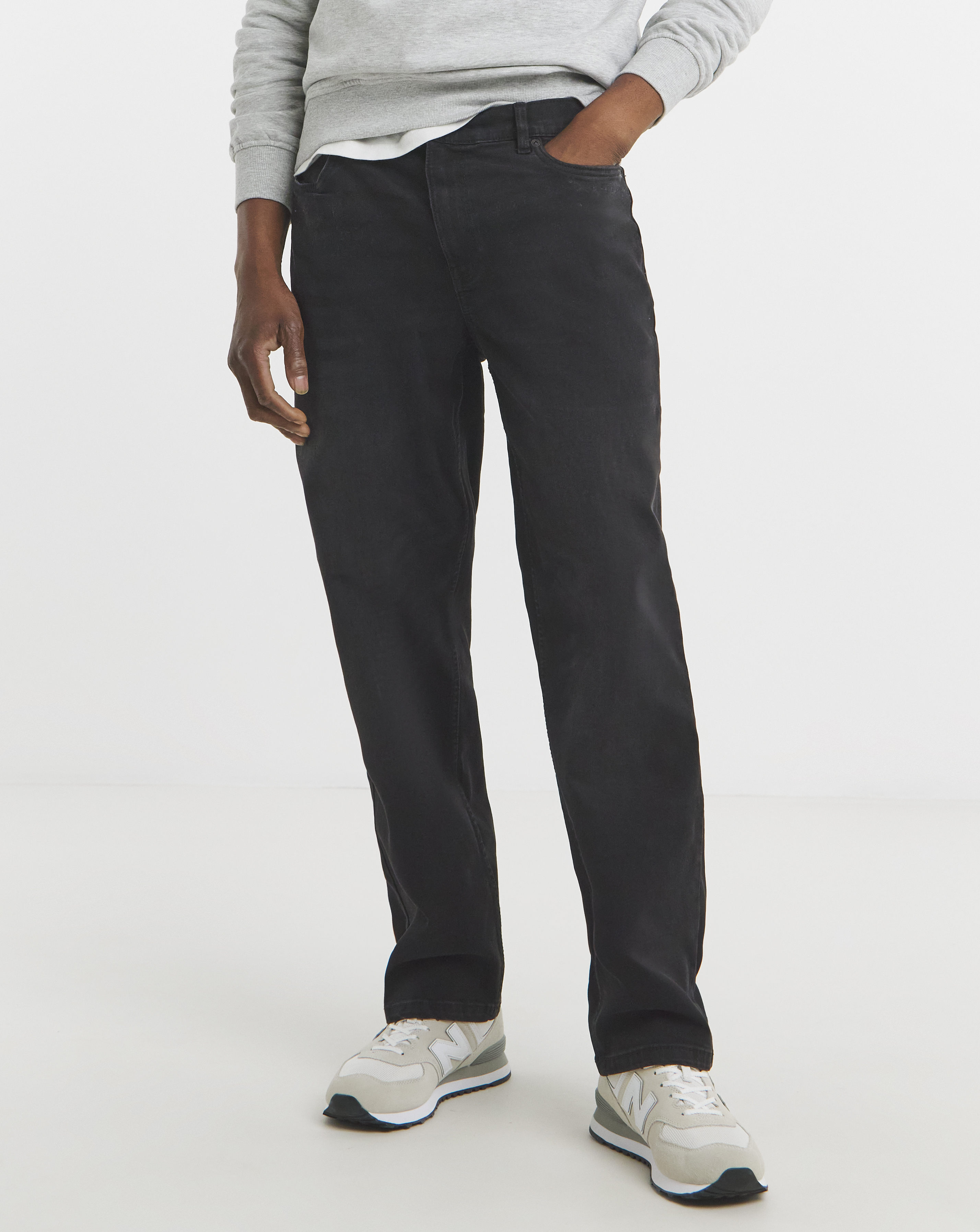 Straight Fit Stretch Jeans Blackwash