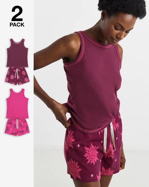 Pretty Secrets 2 Pack Pyjama Short Sets