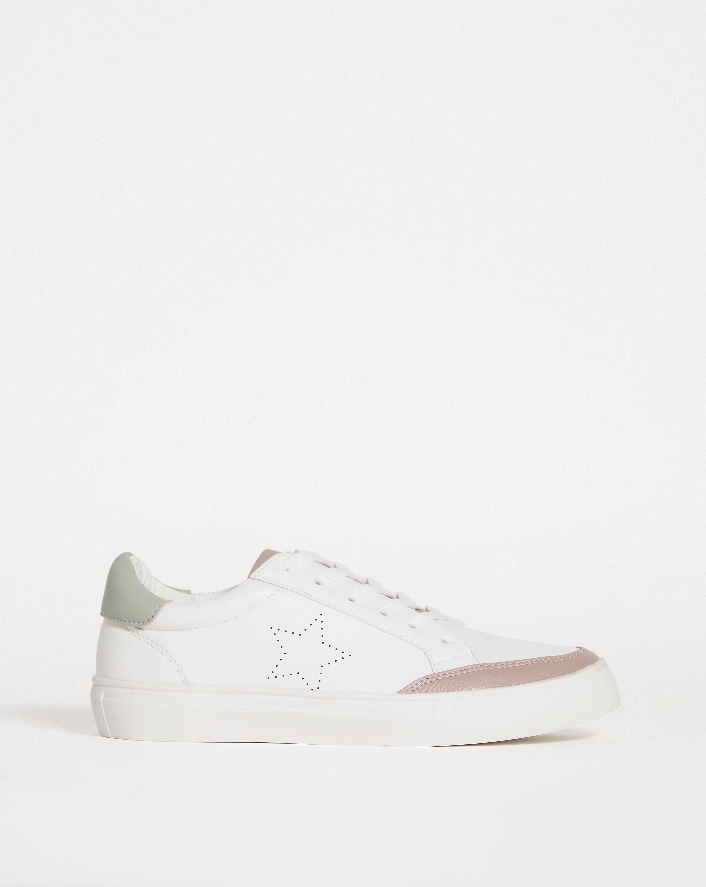 Lace Trainer with Star Detail E Fit