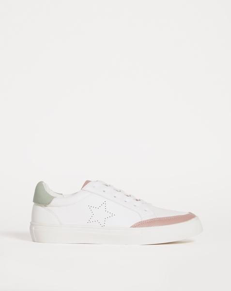 Lace Trainer with Star Detail E Fit