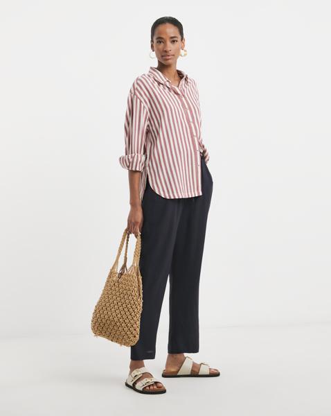 Linen Mix Tapered Trouser