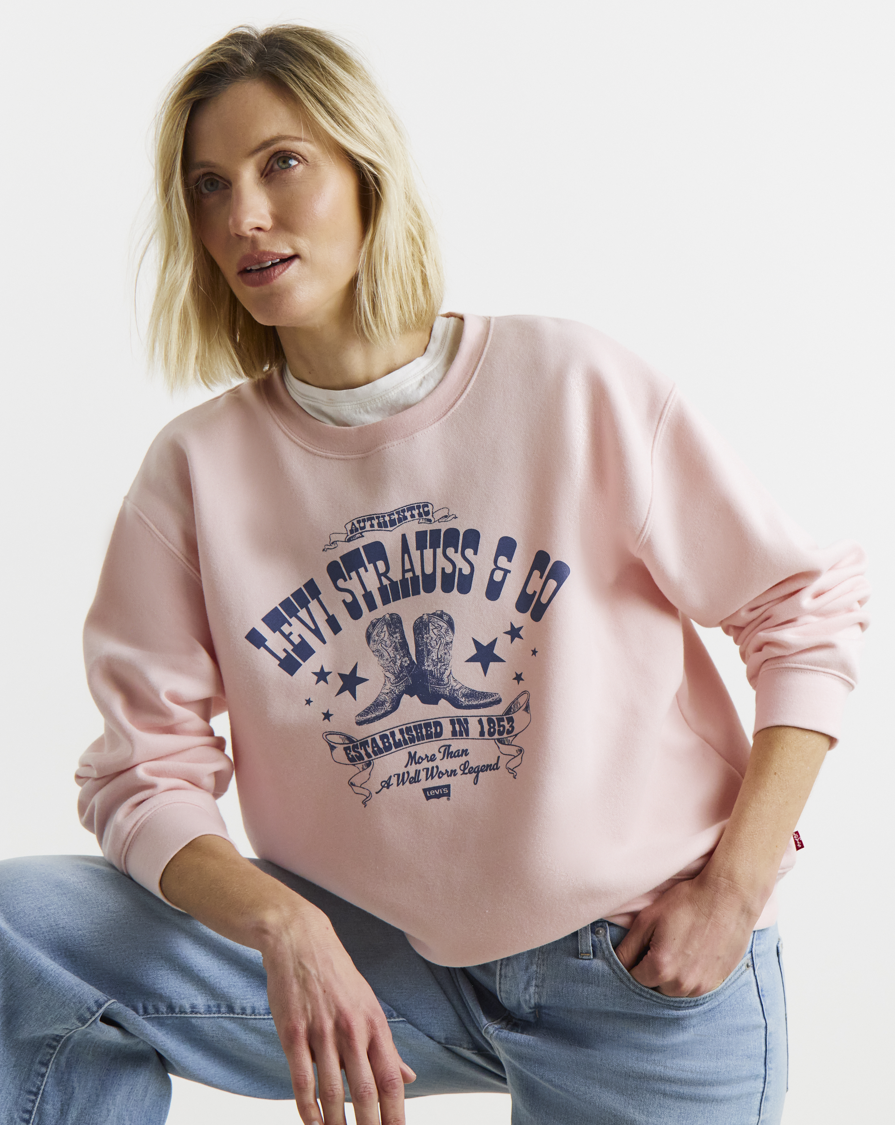 Levi's Pink Graphic Everyday Crew - Medium