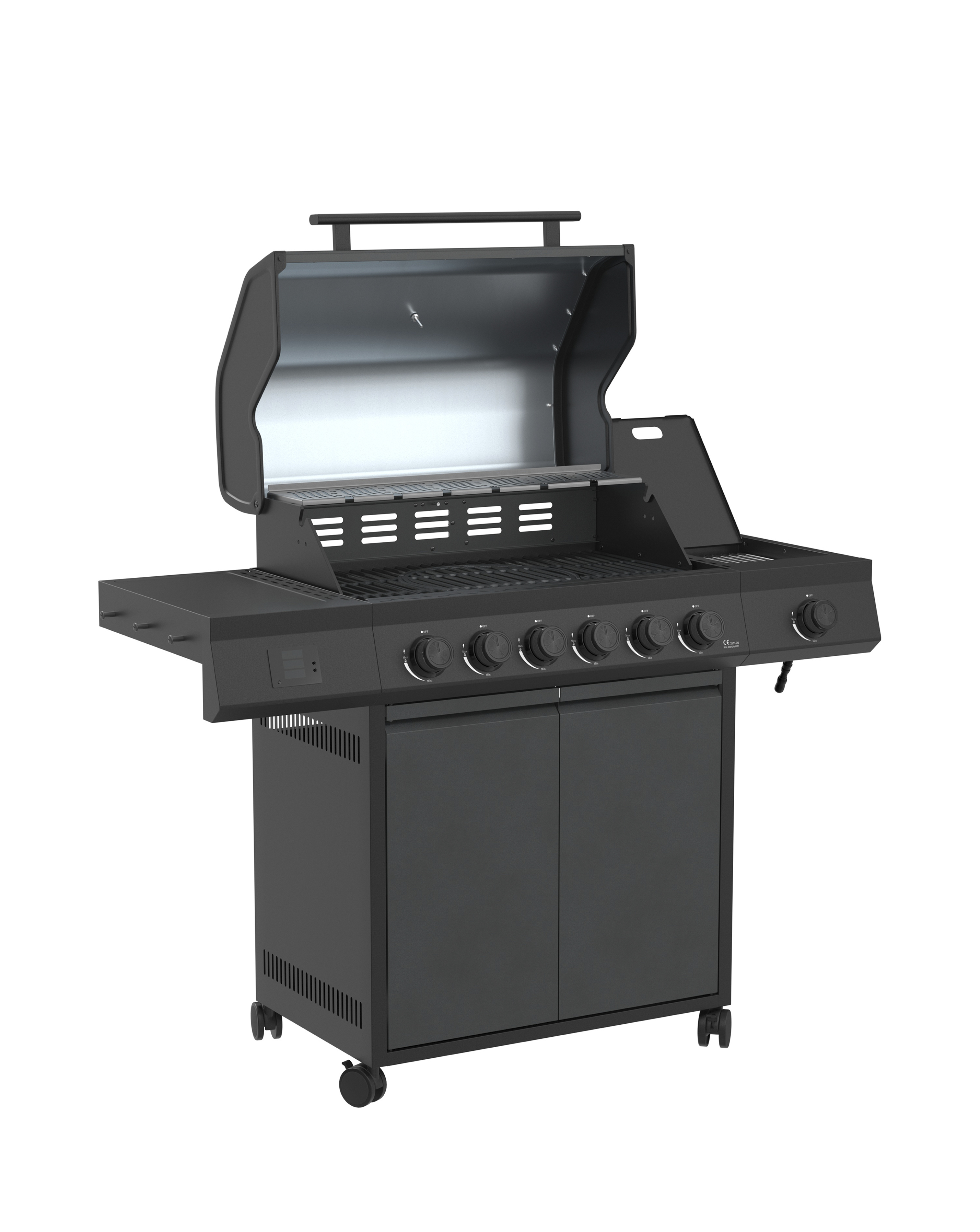 Charles Bentley Grey/Dark Ottimo Pro455 Gas Barbecue & Side Burner