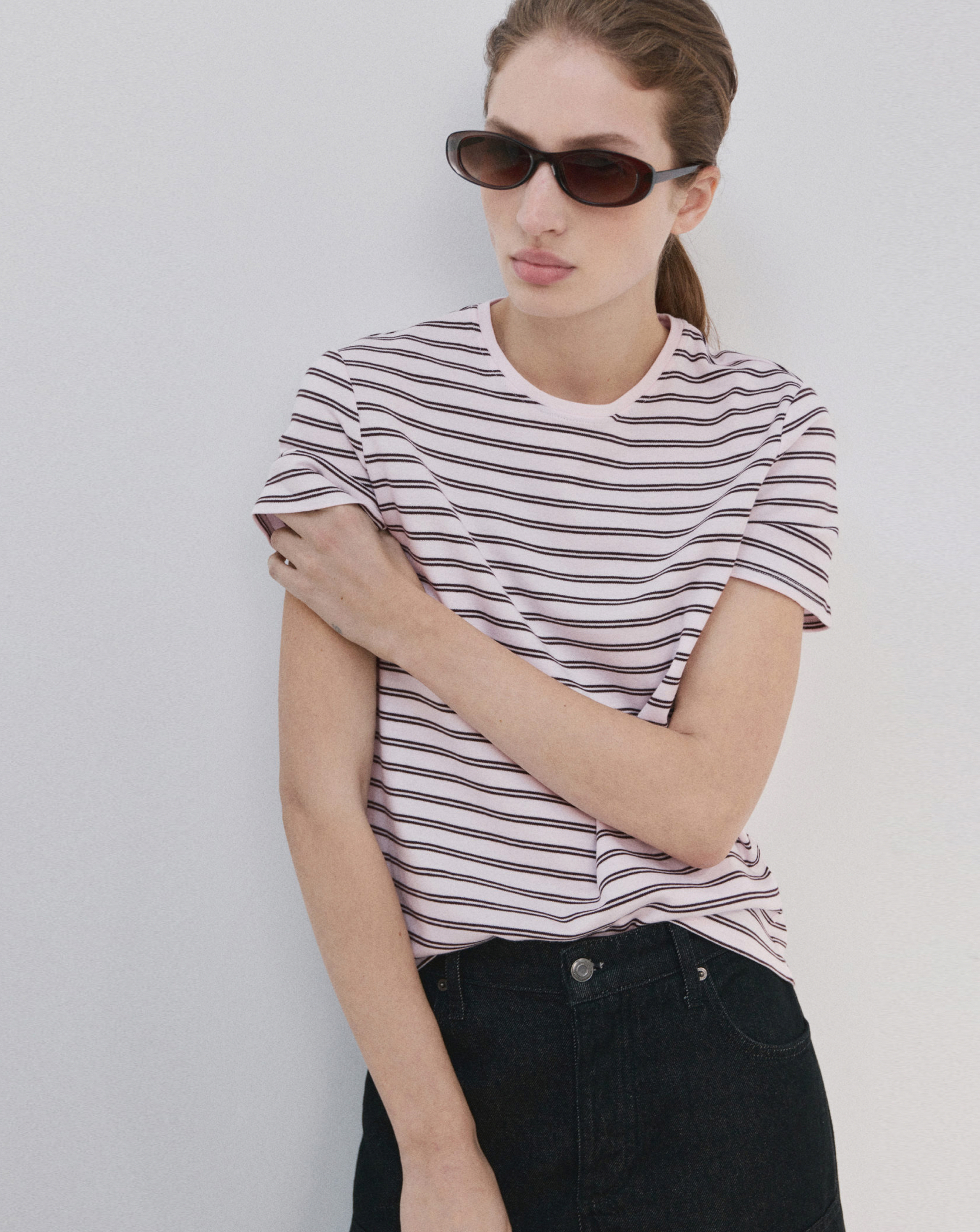 Mango Women's White Short Sleeved Cotton T-Shirt Size S