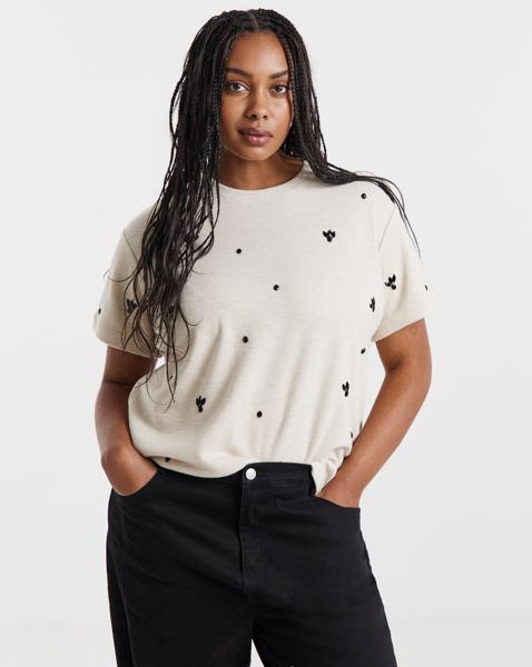 Cut & Sew Diamante Top