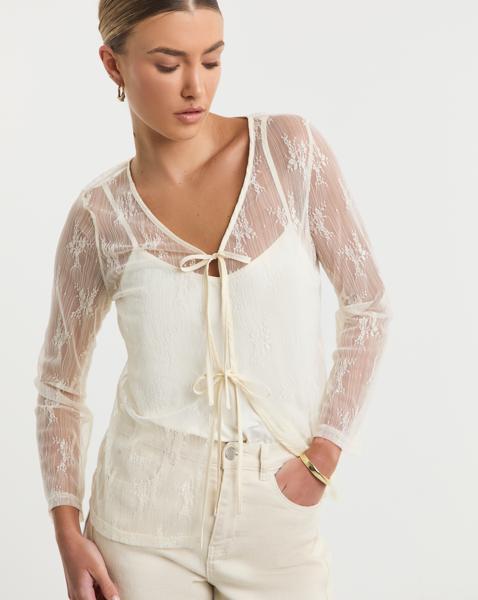 Simply Be Lace Tie Front Cardi