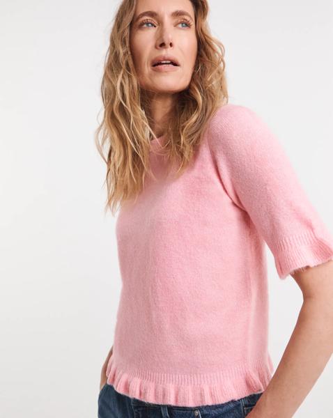 Frill Knit Short Sleeve Jumper