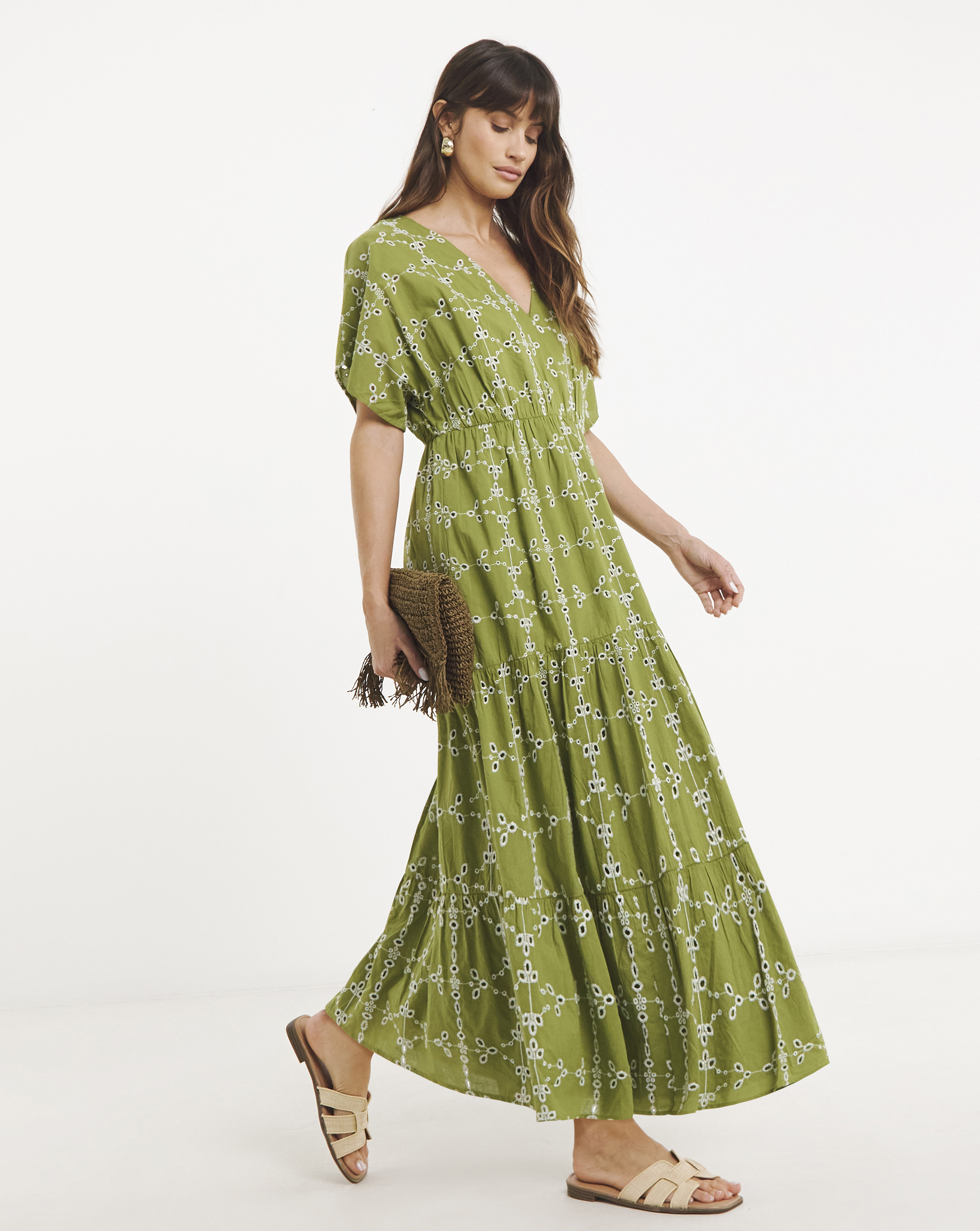 Pure Cotton Broderie Smock Dress