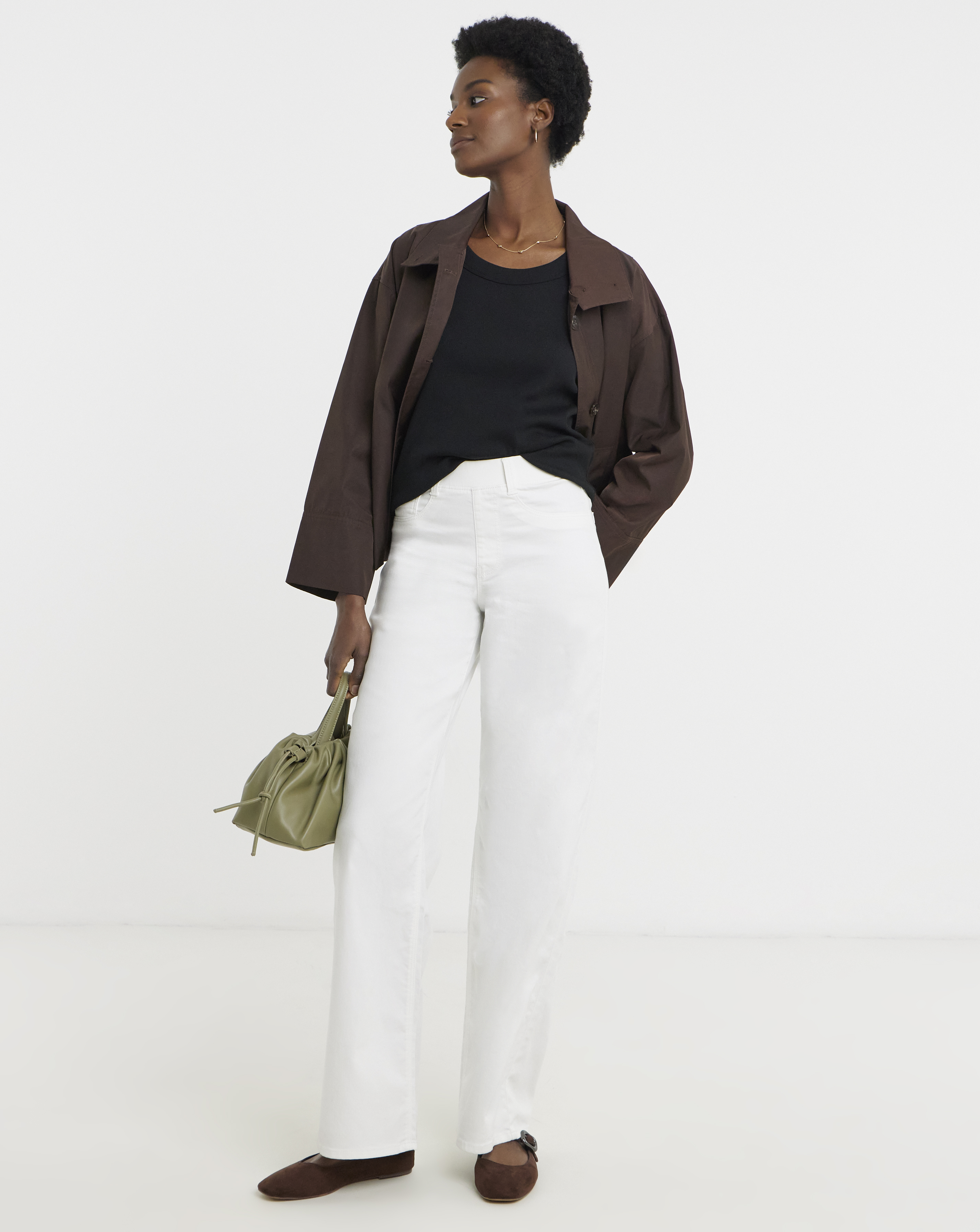 White Wide Leg Jegging