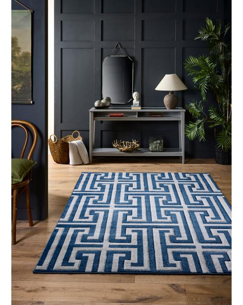 Greek Key Textured Rug