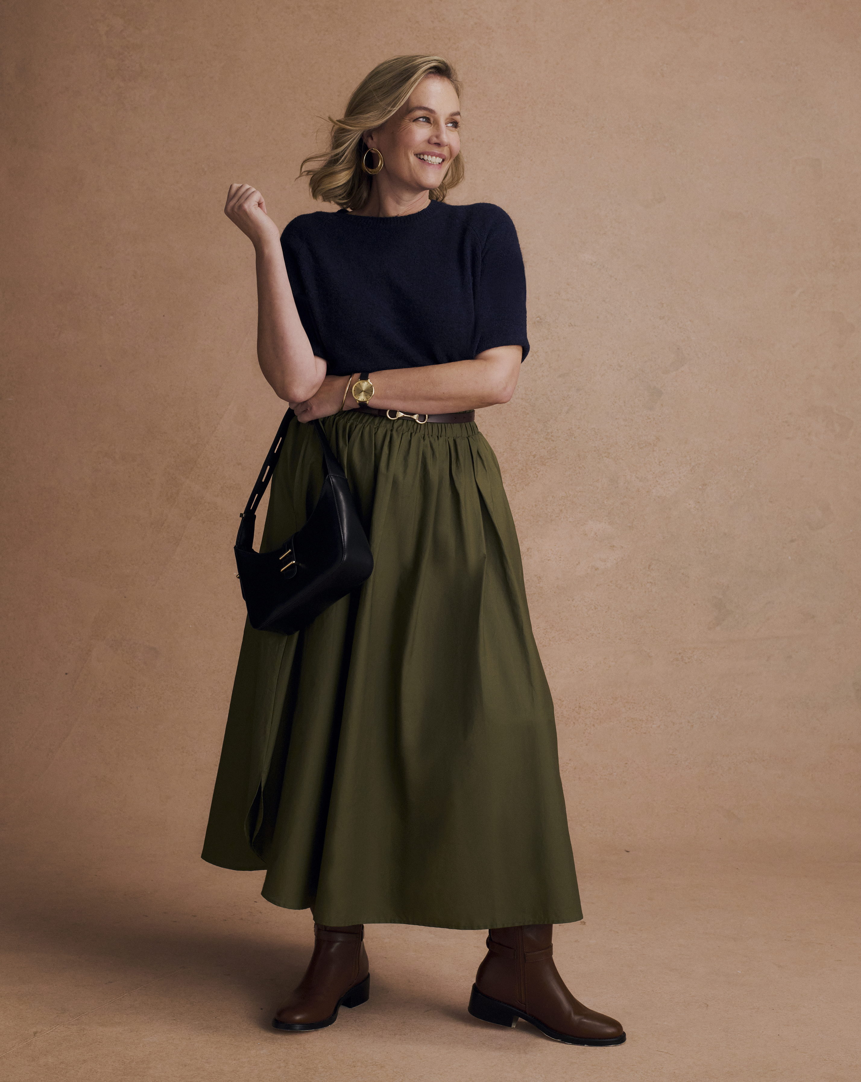 Pure Cotton Pull On Maxi Skirt