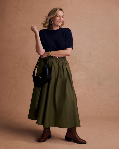 Pure Cotton Pull On Maxi Skirt