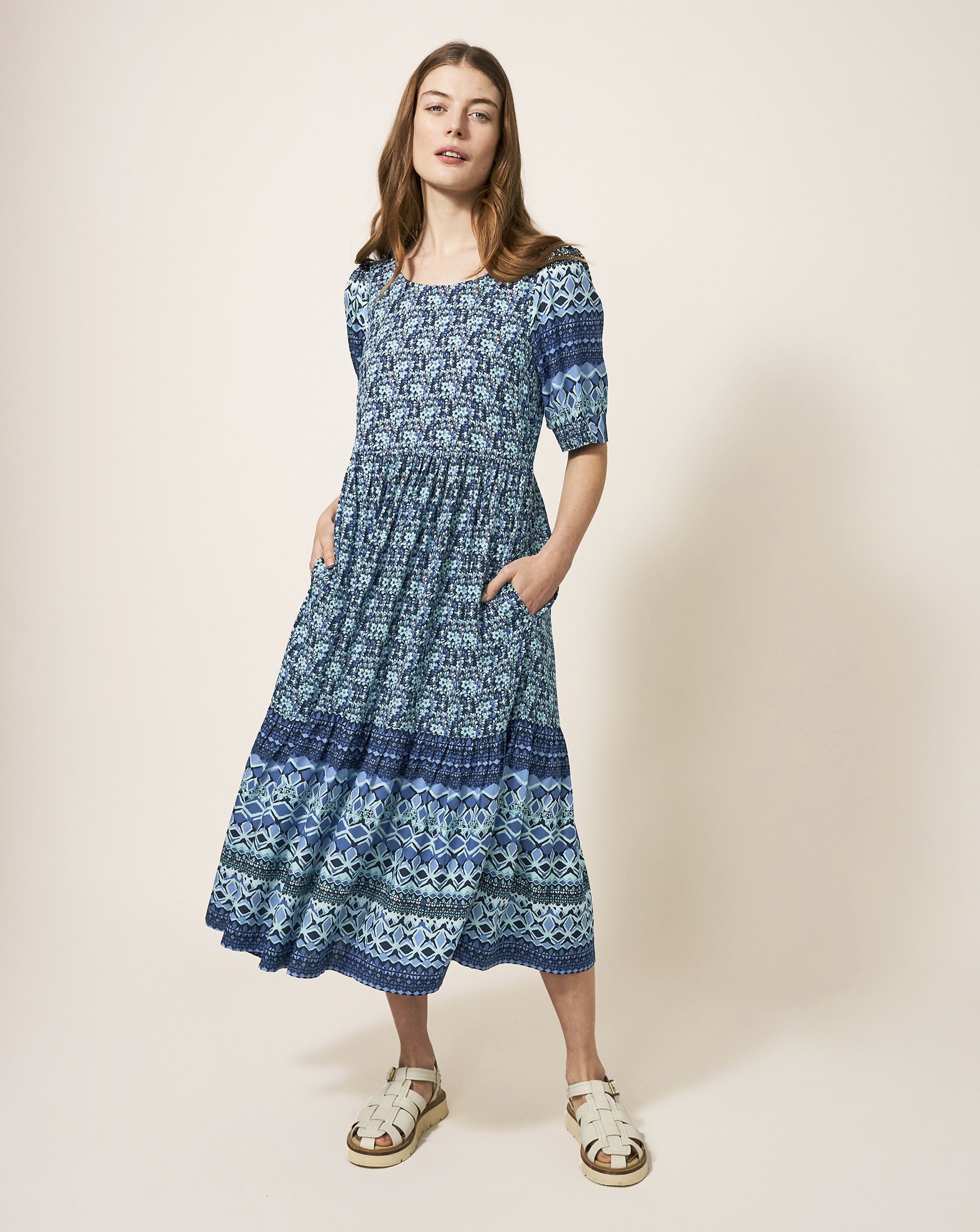 White Stuff Connie Eco Midi Dress