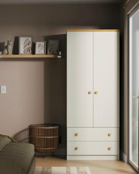 Frances 2 Door Drawer Wardrobe