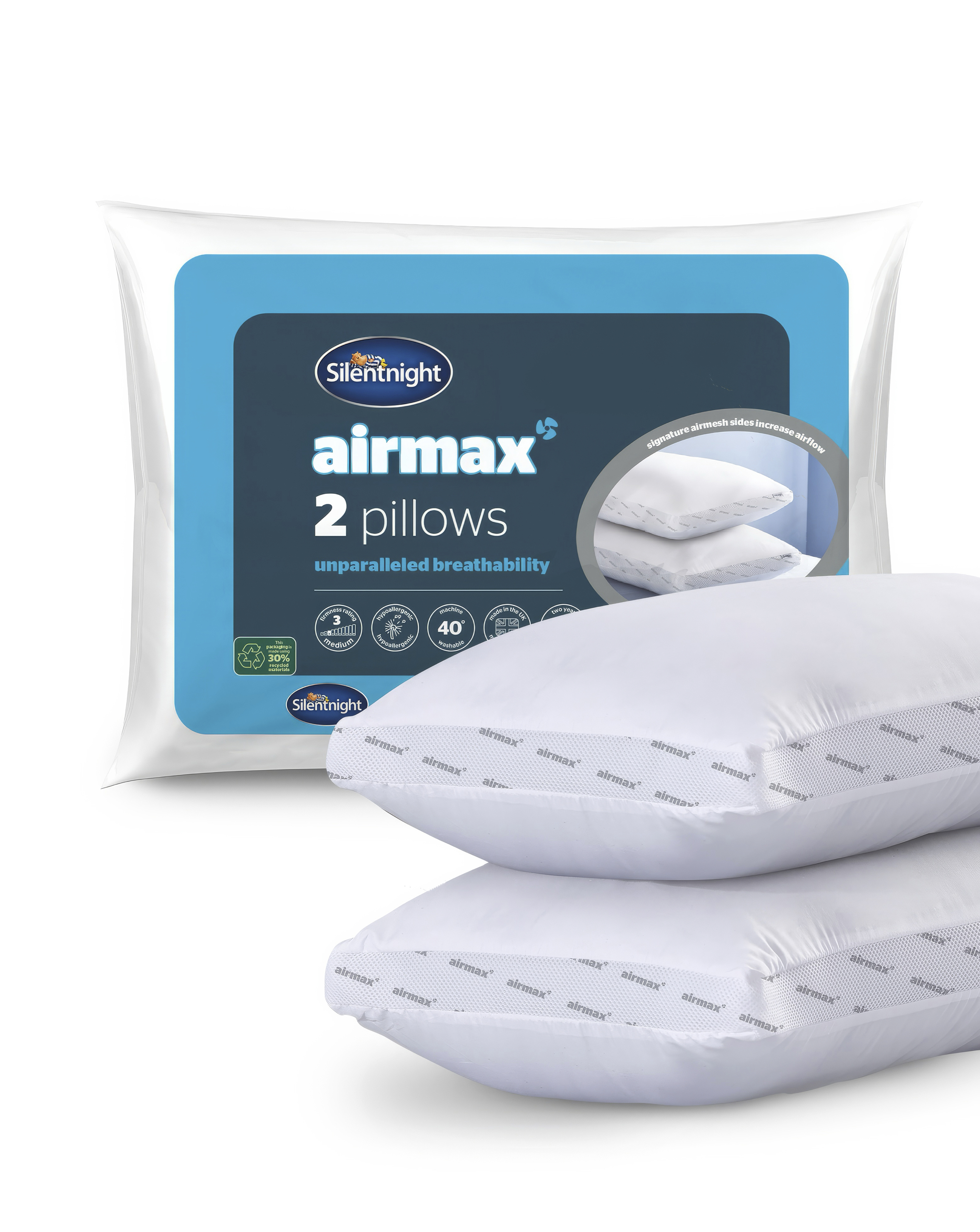 Silentnight 2 Pack Airmax Pillow