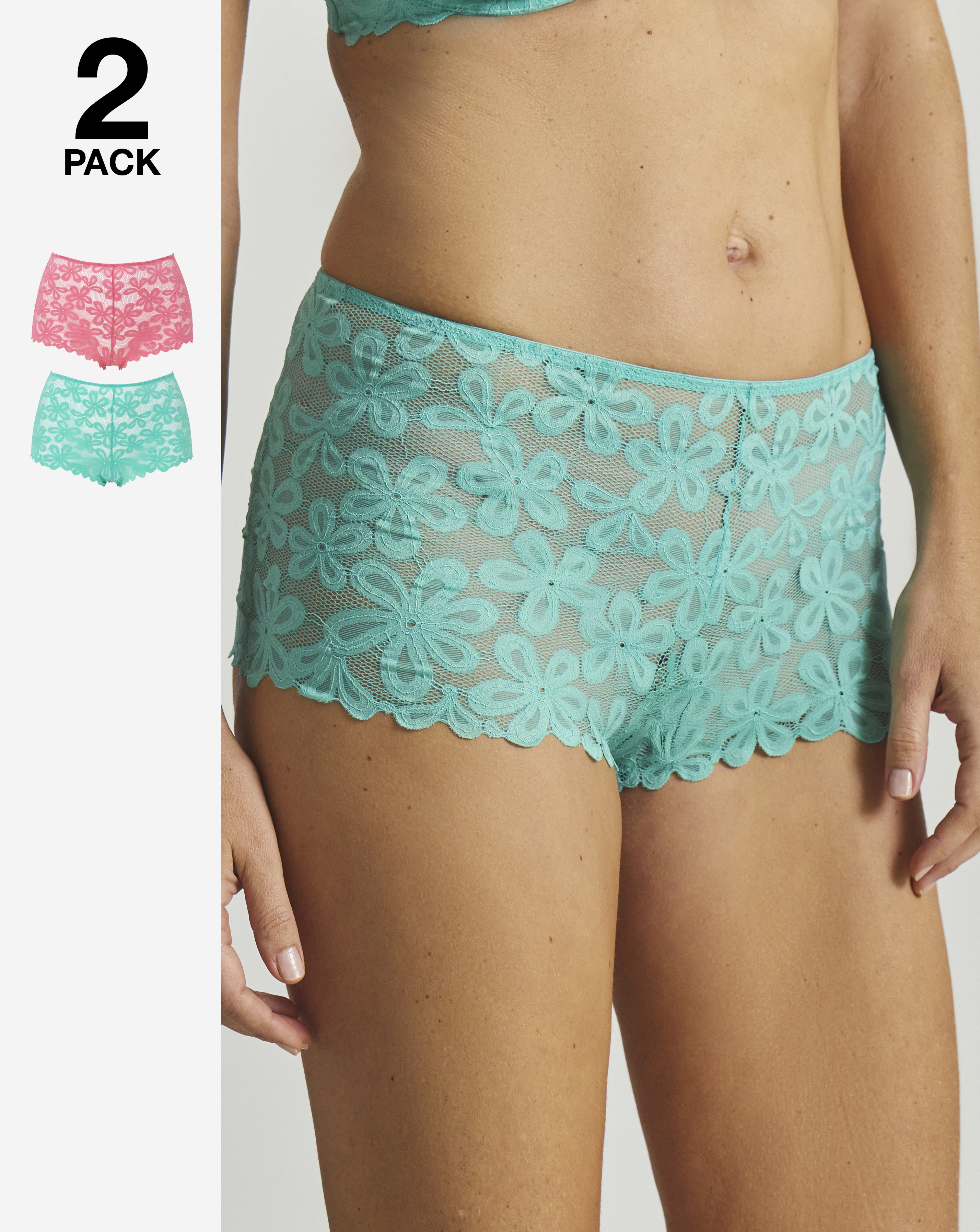 2 Pack Daisy Lace Shorts