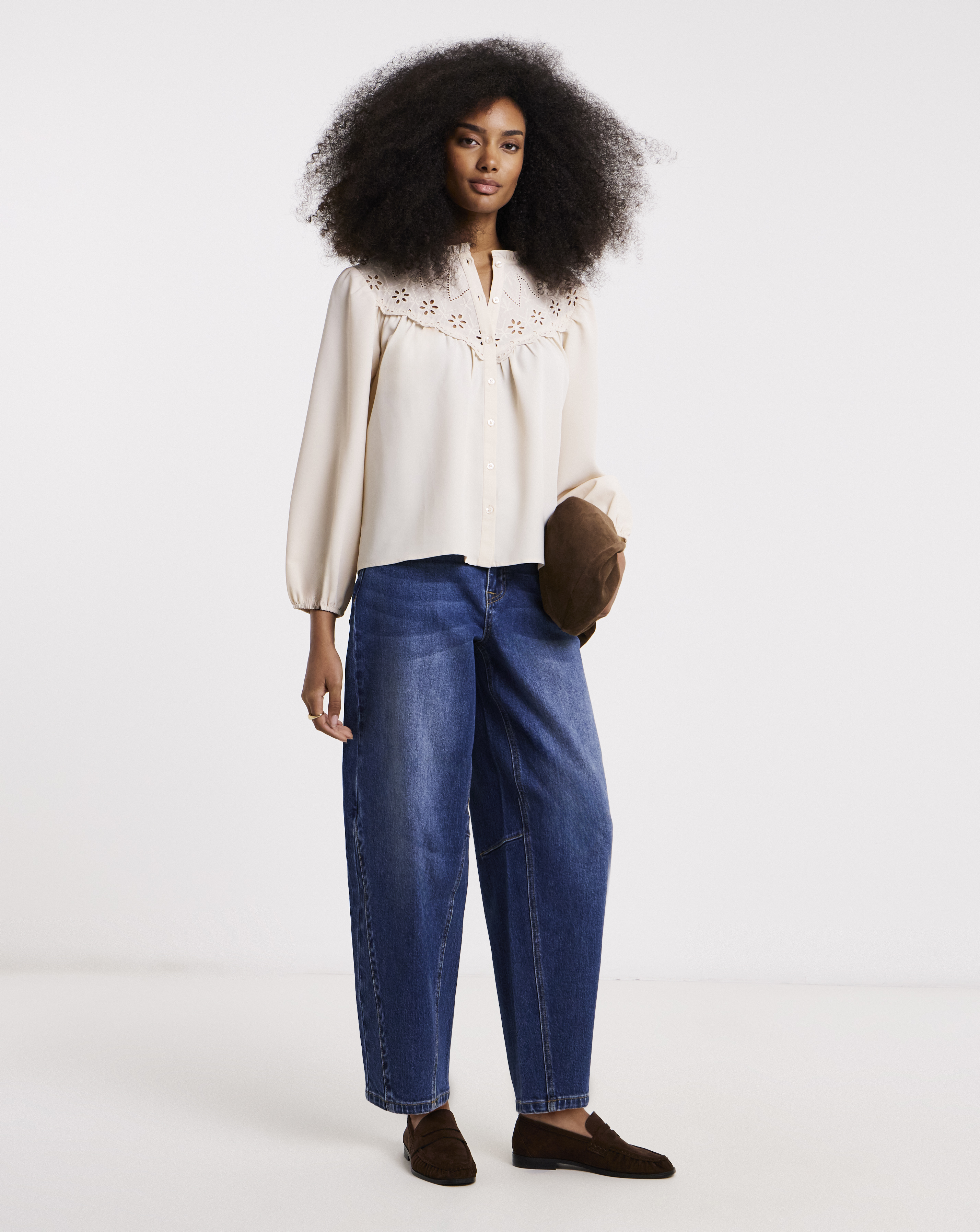 Simply Be Broderie Yoke Blouse