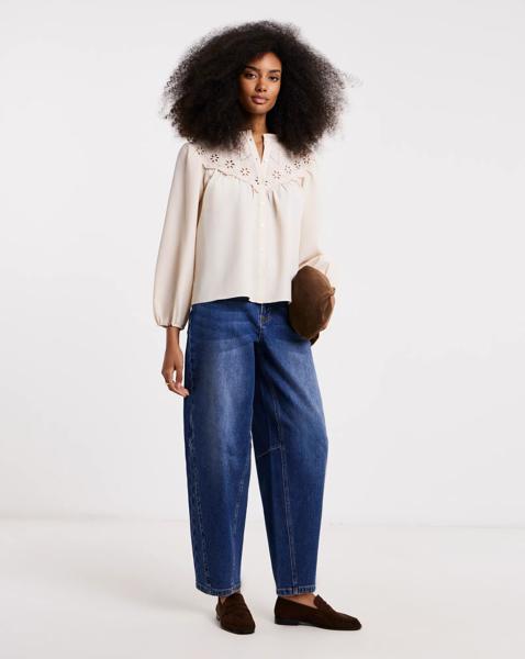 Simply Be Broderie Yoke Blouse