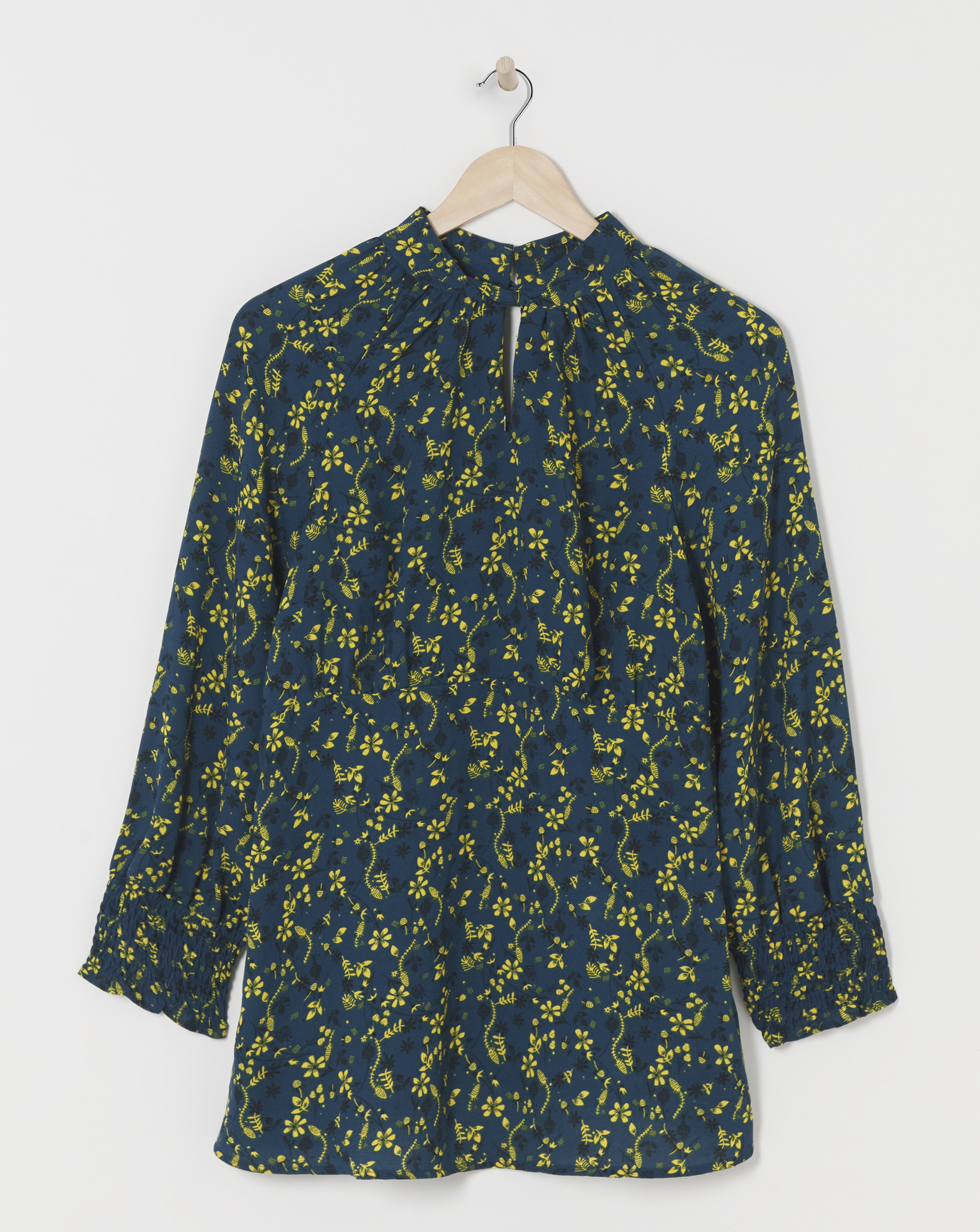 High Twist Neck Long Sleeve Top